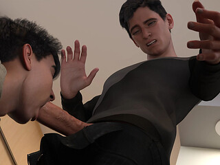 Summer Vacation - College Jock Peter Tries to Suck His First Cock