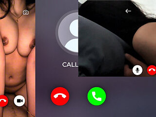 Video Call with My Girlfriend While I Fucked Her Stepmom