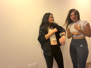 Hot Kisses Between Lesbians with Touching Until Orgasm