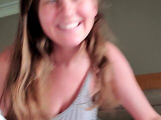 Chubby Brunette Big Boobs Dildo Masturbation