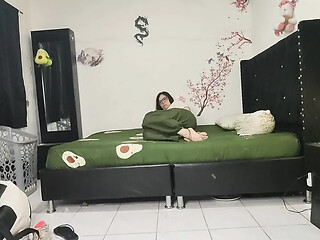 Step-cousins play with big tits and creamy goo in homemade vid