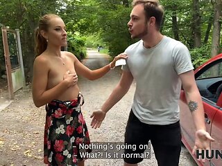 Hunt4k. crimson riding spandex hood has such a filthy mind so she didn\u2019t care about her boyfriend and fucked a stranger