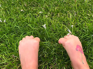 I Let You See My Feet Rubbing and Pressing Against the Grass