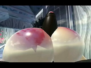 Tasty big-assed whore wiggles a black cock with her fat buttocks