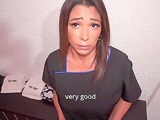 Motel Maid Sucks & Fucks For Her Tip Deepthroat, Rough Pussy Pound & Mouth Cumshot