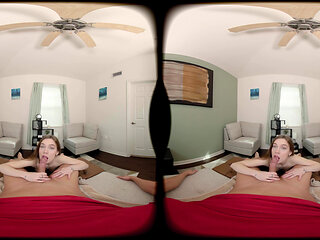 FORBVR - Your Small Tits Stepsister Teases Your To Show Your Cock For Hot Sex POV