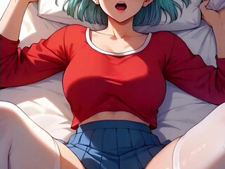 Hentai anime - Bulma with big ass likes to jump on top of my cock, she has a very big ass