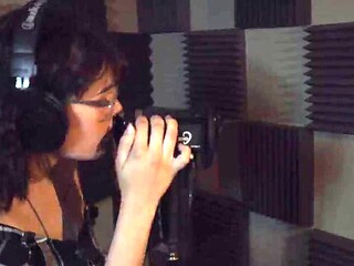Sensual babe in bondage gets ear licked for ASMR