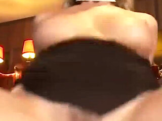 Blonde milf bar fuck