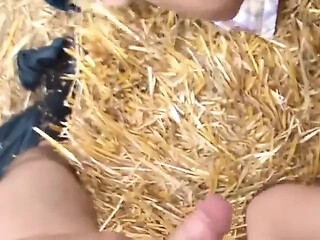 Hot couple gets naughty on the farm