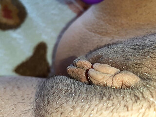 My pussy is dripping and my swollen clit is shaking from an intense orgasm from the vibrator