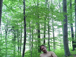 Back at the Scene Rough Forest Fap with Massive