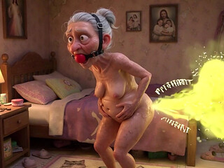 Granny Farting Heavily in Bedroom - Long & Stinky Farts