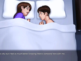 Stepmom shares bed with stepson for night of taboo pleasure