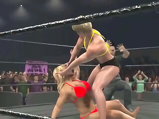 WWE 2k25 Natalya Dominated in a Bikini