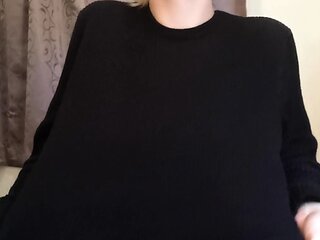 Big Tits Tranny Strokes her Big Cock