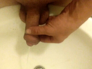 Peeing on My Hand, in a Sink
