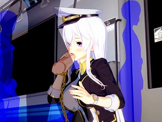 Azur Lane Enterprise can't hold back on a public train