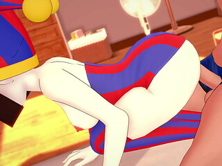 Pomni (digital circus) solo lleva una toalla y quiere follar (versi&oacute_n hentai)