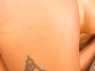 Z-film Toy Wall Tattooed Ebony Solo Masturbation