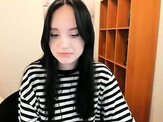 Cute curly brunette solo webcam masturbation