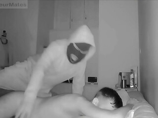 Part 1 - FREE: Masked intruder caught, punished and humiliated by amateur twink