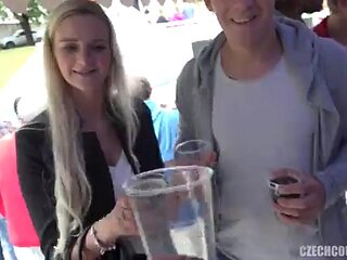Swinger action into threesome: Blowjob, Blonde  Brunette Porn