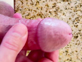 Quick cum on my bathroom counter