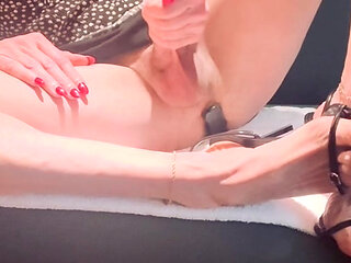 Close-up on my plug while I think about the next lover