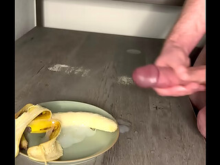 Hunk Drenches His Snack in Load After Load