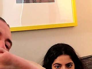 18 Year Old Teen Angel Gostosa First Footjob Ever!