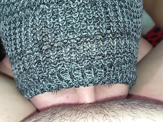 I Suck That Giant Pussy That My Stepdaughter's Horny Has and Make Her Moan with Pleasure.