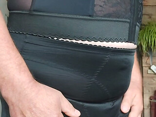 I'm wearing black closed underwear.
