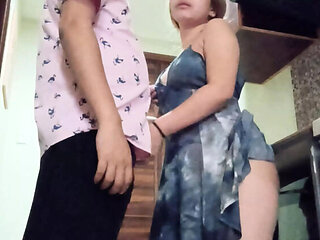 Asian Stepsister Aria Lush Seduced - Huge Tits & Big Ass Doggy Style Fuck Almost Caught