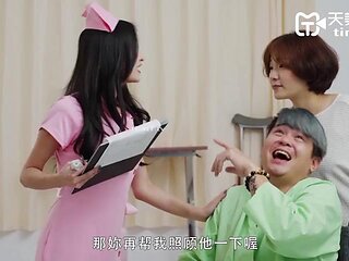 Chinese nurse: Blowjob, Babe  Hardcore Porn