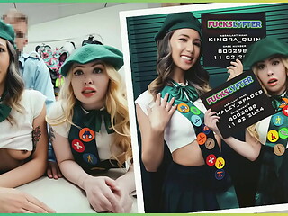 Naughty Scout Girls Pay for Their Mistakes