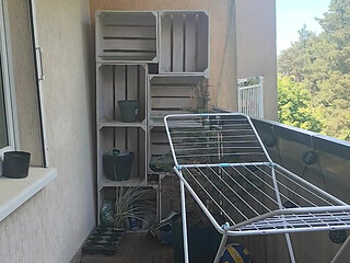 Hanging the Wash Naked