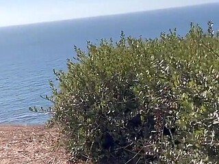 Artemisia Love Sexy Hiking by the Ocean Big Boobs Close up