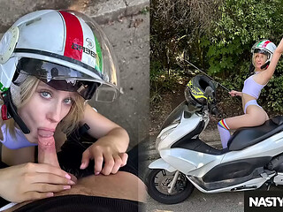 NASTY CLUB - Outdoor sex with Russian Beauty Lilli Bossom
