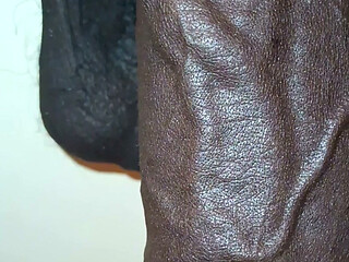 Stroking Big Black Uncut Dick Wit Cock Ring