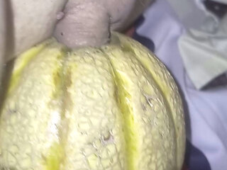 Playing with melon