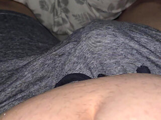 Step mom hand slip under step son underwear touching his dick in erection