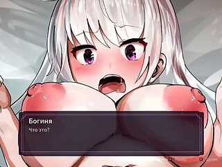 Hilarious ghost with a huge dick has fun with a super tight pussy and covers her in cum