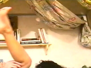 Two lovely girls are pleasing guy's big and hard wang