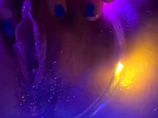 Artsy, Oily, String Light Pussy Rubbing
