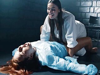 Clemence and Milan's lesbian parasited porn