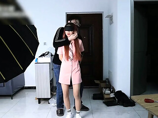 My Girlfriend Is Dressed as a Maid, Bound on the Bed and Played with at My Mercy