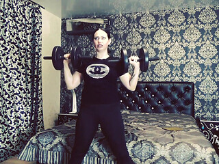 Intense exercises and strain and struggle with big weights