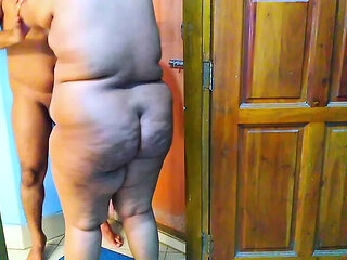 BBW Cousin Aria Mia Naked In My Room - I Help Her By Destroying Her Pussy