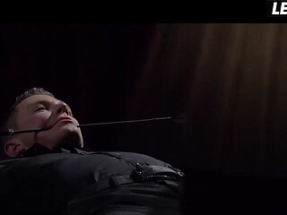 Sloppy Deepthroat in White Gloves, She Gags and Shoves His Thick Cock Back In